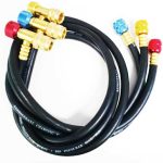 23336 - SS Black Diamond 180cm -1/4” 3'lü Şarj Hortum Seti - Akış vanalı - Safe seal