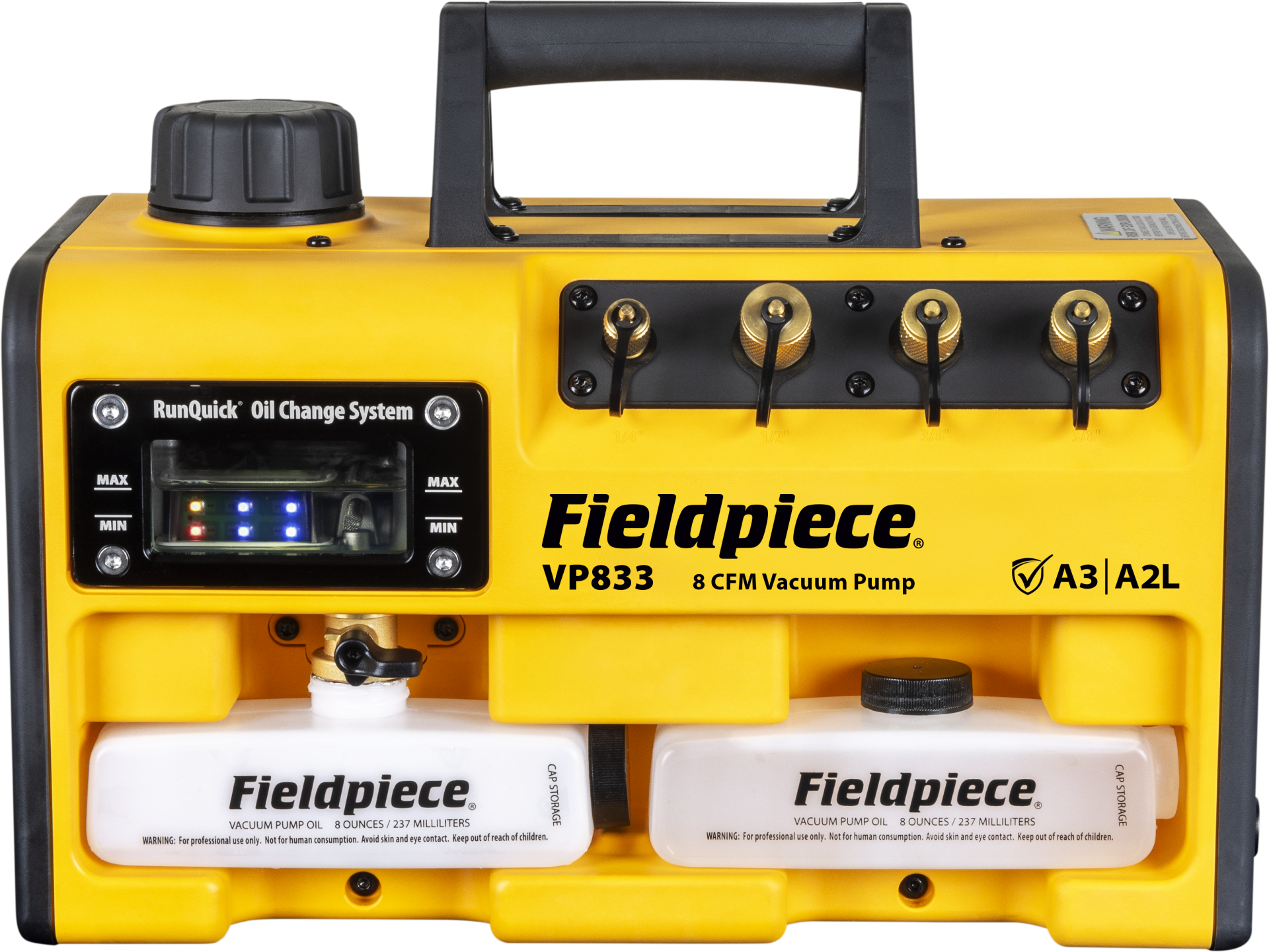 Fieldpiece - VP833EU - ATEX Korumalı Vakum Pompası- 8 CFM (13,5 m3/ h) Kolay Yağ Değiştirme Sistemli Fieldpiece - VP833EU - ATEX Korumalı Vakum Pompası- 8 CFM (13,5 m3/ h) Kolay Yağ Değiştirme Sistemli - Görsel 1