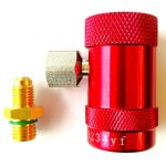 Hongsen - HS-MH-1234 - R1234yf için Yüksek Basınç Araç Klima Şarj Vanası. M12*1.5-1/4 Adaptörü İle