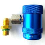 Hongsen - HS-ML-1234 - R1234yf için Alçak Basınç Araç Klima Şarj Vanası. M12*1.5-1/4 Adaptörü İle