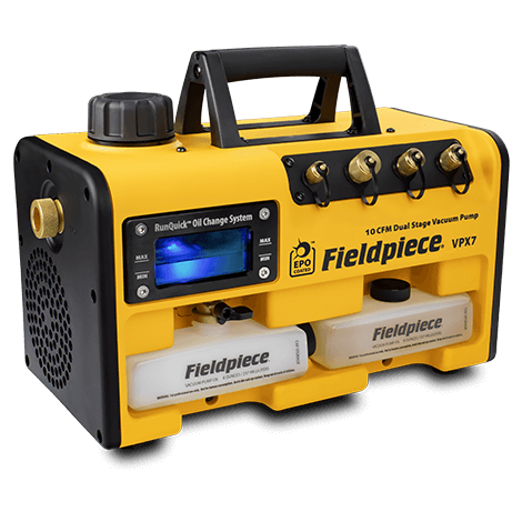 vpx7.png Fieldpiece VPX7EU R32 Uyumlu Vakum Pompası 10 CFM - Görsel 1